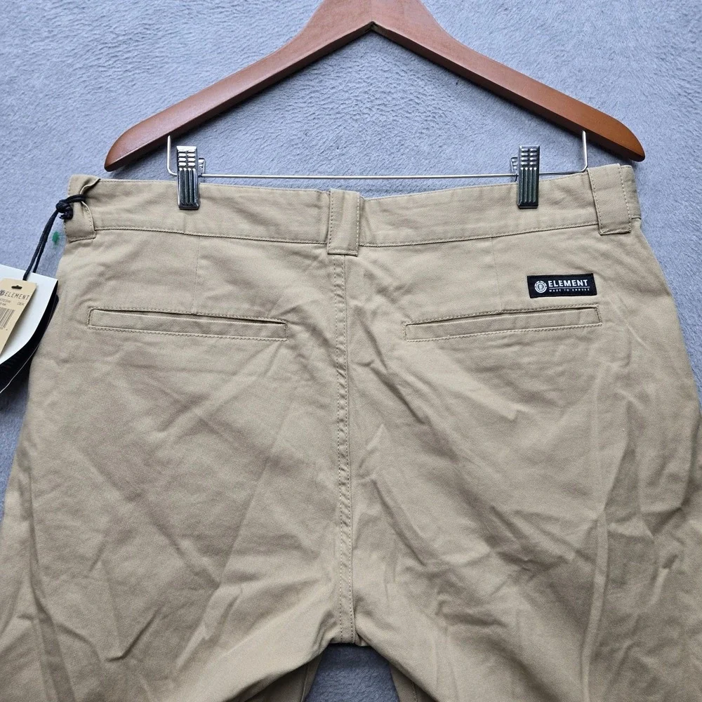 Element Men Shorts 34 Khaki Chino Twill M245TESW Sawyer WK Button 11